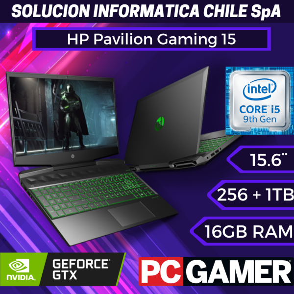 HP Pavilion 15-dk0015la Intel Core i5-9300h Nvidia Geforce GTX 1050 16GB RAM 256GB SSD 1TB HDD 15.6  Online Sale