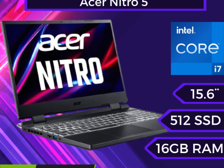 Acer Nitro 5 - Intel Core i7 11800H, 16GB RAM, 512GB SSD, RTX 3060 6GB, 15.6  Full HD 144Hz. Hot on Sale