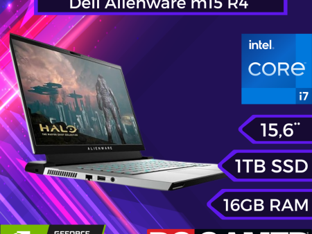 Alienware m15 R4 RTX 3070 portátil para juegos Full HD (FHD), 15.6 pulgadas - Intel Core i7-10870H, 16GB DDR4 RAM, 1TB SSD, NVIDIA GeForce RTX 3070 8GB GDDR6, Windows 10 Home - Luz lunar For Sale