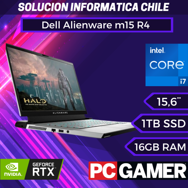 Alienware m15 R4 RTX 3070 portátil para juegos Full HD (FHD), 15.6 pulgadas - Intel Core i7-10870H, 16GB DDR4 RAM, 1TB SSD, NVIDIA GeForce RTX 3070 8GB GDDR6, Windows 10 Home - Luz lunar For Sale