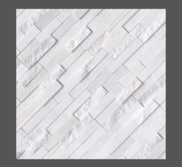 Arctic White Multi Finish Stacked Stone Fashion