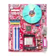 Wall Clock made of red computer motherboard Cheap