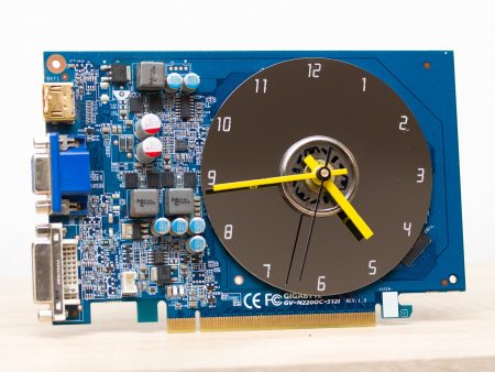 Desk clock - Recycled graphics card clock, unique office clock Cheap