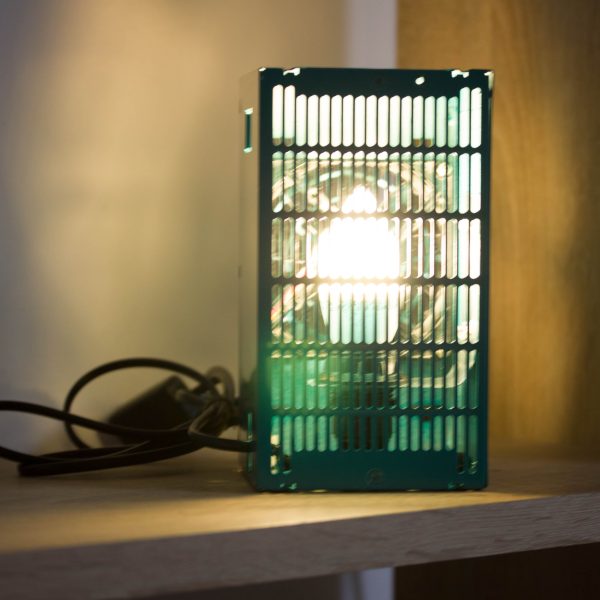 Table lamp made with recycled computer power supply unit Online now