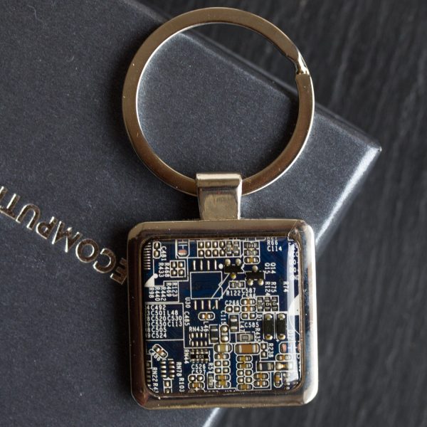 Unique keychain with circuit board piece Supply