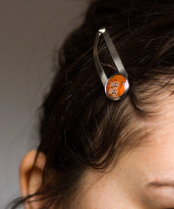 Geeky hair clip made of circuit board, 2pcs Discount