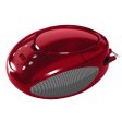 Supersonic Portable CD Player with AUX Input and AM FM Radio in Red Online now