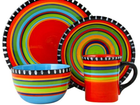 Gibson Elite Pueblo Springs 16 Piece Durastone Dinnerware Set Online