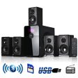 beFree Sound 5.1 Channel Surround Sound Bluetooth Speaker System in Black Online now