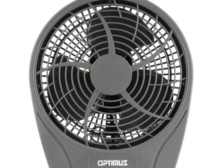 Optimus 9 in. Stylish 3 Speed Personal Fan in Gray Hot on Sale