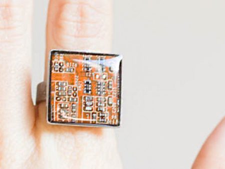 Square circuit board Ring on Sale