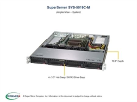 Supermicro System SYS-5019C-M 1U S1151 C246 128GB DDR4 PCIE USB SATA Black Brown Box Fashion