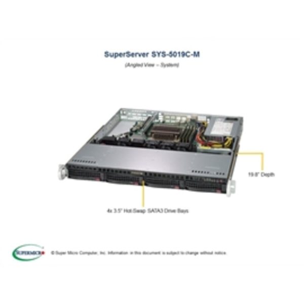 Supermicro System SYS-5019C-M 1U S1151 C246 128GB DDR4 PCIE USB SATA Black Brown Box Fashion