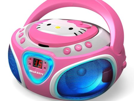 Hello Kitty CD Boombox with AM FM Radio and LED Light Show For Cheap