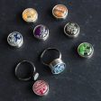 Ring with interchangeable buttons, recycled circuit board ring Fashion