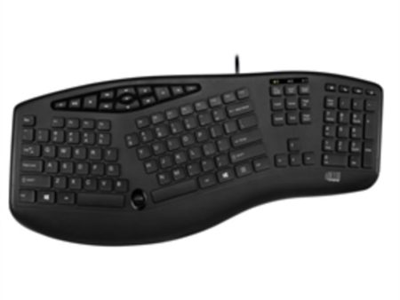 Adesso Keyboard AKB-160UB Slim Ergonomic keybaord with split zone scroll wheel USB Retail Online Sale