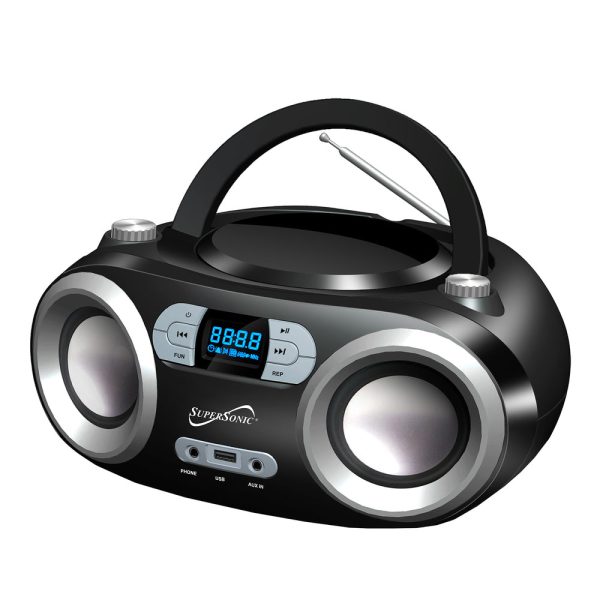 Portable Bluetooth Audio System-Black MP3 CDPlayer in Black For Cheap