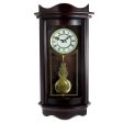 Bedford Clock Collection 25 Inch Chiming Pendulum Wall Clock in Weathered Chocolate Cherry Finish Online