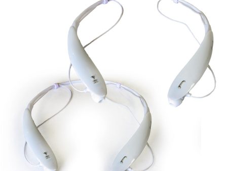 2pc SET Sports Bluetooth Headphones in White Online now