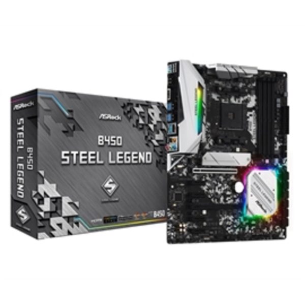 ASRock Motherboard B450 Steel Legend AMD AM4 B450 DDR4 ATX Retail Online Hot Sale