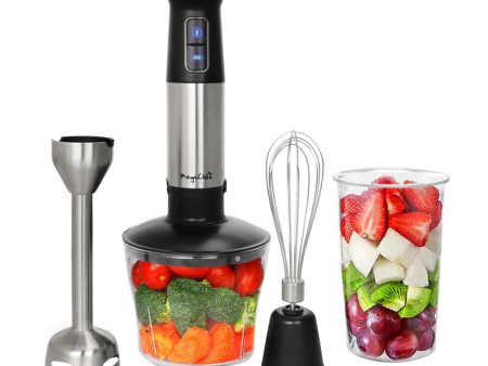 MegaChef 4 in 1 Multipurpose Immersion Hand Blender With Speed Control and Accessories Hot on Sale