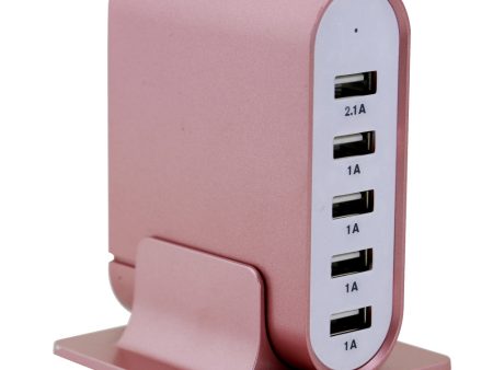 Trexonic 7.1 Amps 5 Port Universal USB Compact Charging Station in Rose Gold Finish Hot on Sale