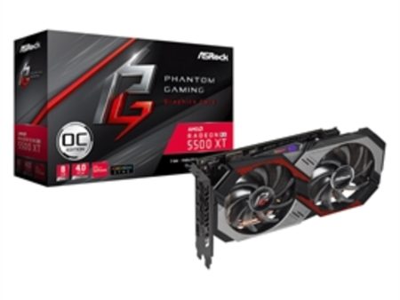 ASRock Video Card RX5500XT PGD 8GO Radeon RX 5500 XT Phantom Gaming D 8G OC GDDR6 Retail Cheap