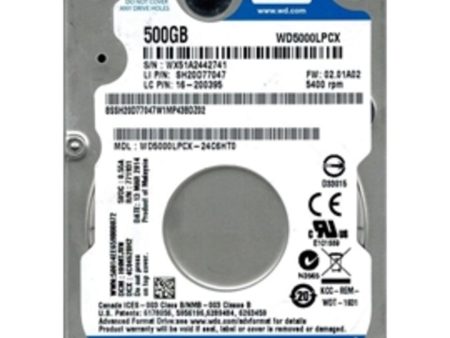 Western Digital HDD WD5000LPCX Mobile 500G 2.5inch SATA 6GB s 16MB WD Blue Bare Hot on Sale