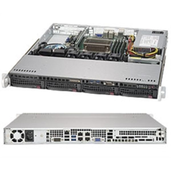 Supermicro System SYS-5019S-MN4 1U Rackmount Xeon E3-1200 v5 LGA1151 H4 C236 4x3.5inch Hotswap 350W Brown Box Cheap