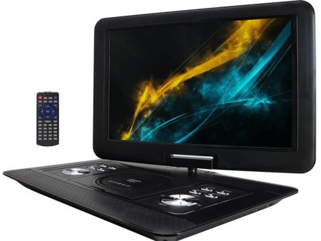 Trexonic 15.4 Inch Portable DVD Player with TFT-LCD Screen and USB SD AV Inputs Sale