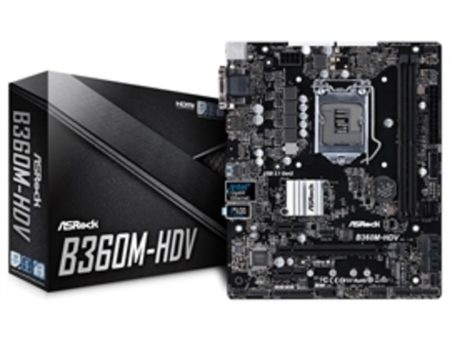 ASRock Motherboard B360M-HDV Intel LAN M.2 USB 3.1 Gen2 Triple Monitor Retail For Cheap