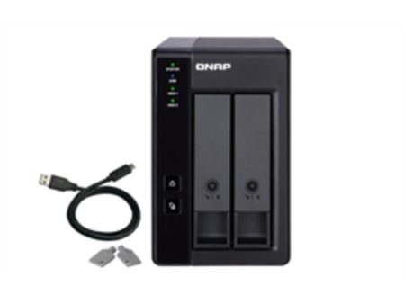 QNAP Storage Enclosure TR-002-US 2-bay 3.5  SATA HDD USB 3.1 Gen2 10Gbps type-C hardware RAID Retail Sale