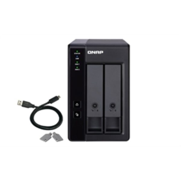 QNAP Storage Enclosure TR-002-US 2-bay 3.5  SATA HDD USB 3.1 Gen2 10Gbps type-C hardware RAID Retail Sale