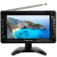 Trexonic Ultra Lightweight Rechargeable Widescreen 10  Portable LCD TV with SD, USB, Headphone Jack, AV Inputs and Detachable Antenna Supply