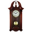 Bedford Clock Collection 26.5 Inch Chiming Pendulum Wall Clock in Colonial Mahogany Cherry Oak Finish Supply