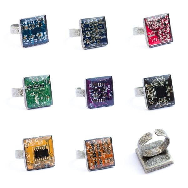 Square circuit board Ring on Sale