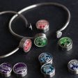 Bangle bracelet with interchangeable buttons Online Sale