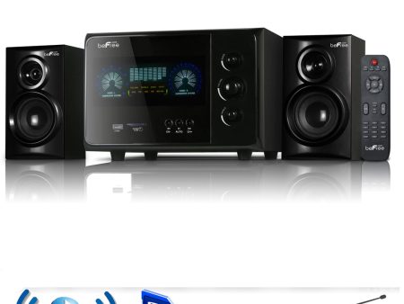 beFree Sound 2.1 Channel Surround Sound Bluetooth Speaker System in Black Online Sale