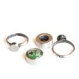 Ring with interchangeable buttons, recycled circuit board ring Fashion