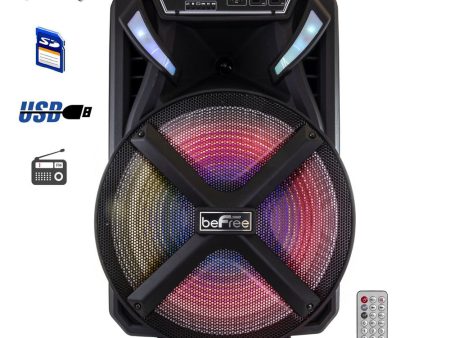 beFree Sound 15 Inch Bluetooth Portable Rechargeable Party Speaker Online Hot Sale