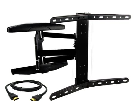 MegaMounts Full Motion Wall Mount for 32-70 Inch Curved Displays with HDMI Cable Online Sale