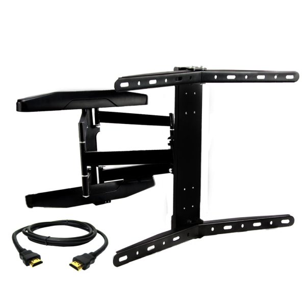 MegaMounts Full Motion Wall Mount for 32-70 Inch Curved Displays with HDMI Cable Online Sale