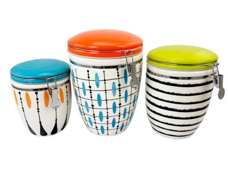 Studio California Luminescent 3-Piece Canister Set in 3 Assorted Designs Online Sale