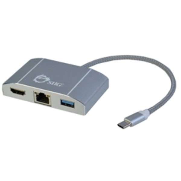 SIIG Accessory JU-H30712-S1 USB 3.1 Type-C LAN Hub with HBMI Adapter 4K Ready Retail Cheap