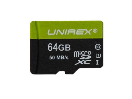 Unirex MicroSDHC 64GB Class 10 (UHS-1) Memory Card Online Sale