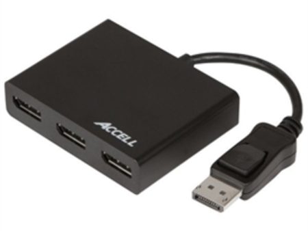 Accell Accessory K088B-002B UltraAV DisplayPort 1.2 to 3 DisplayPort Multi-Display MST Hub Retail Online now