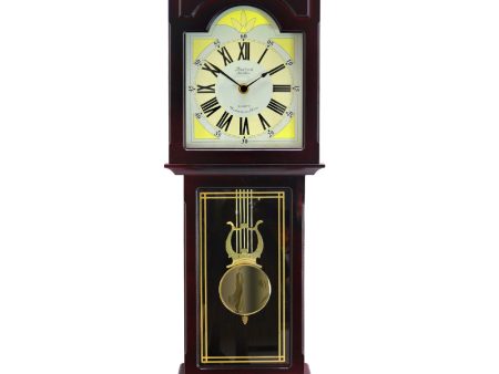 Bedford Clock Collection Redwood 23 Inch Readwood Oak Finish Wall Clock Online Hot Sale