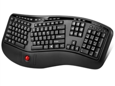 Adesso Keyboard WKB-3500UB 2.4GHz Wireless Desktop Ergonomic Trackball Keyboard Retail Online