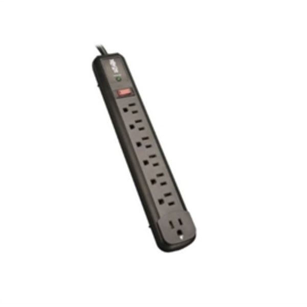 Tripp-Lite Power Strip TLP74RB 4 feet 7-Outlet Surge Protector Black Retail Supply