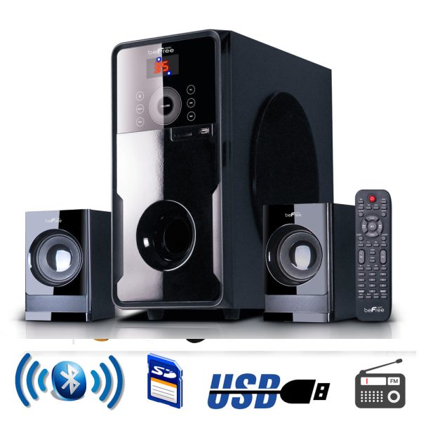 beFree Sound 2.1 Channel Surround Sound Bluetooth Speaker System Online Hot Sale